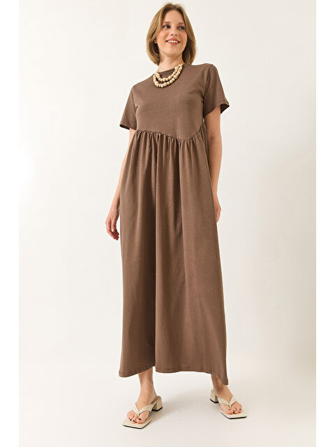 SHADE Kadın Büzgülü Uzun Örme Elbise - S000376356-19413