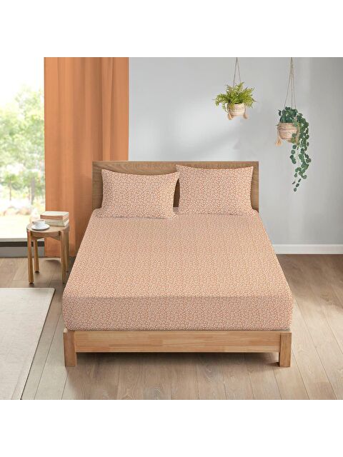 Evmila Çiçek Desen Baskılı Çift Kişilik 180x200 Çarşaf Takımı - S000124250-23173