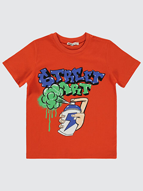 Civil Boys Erkek Çocuk Tişört 6-9 Yaş Nar