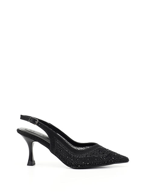 GÖNDERİ(R) Kadın SİYAH İnce Topuklu Arkası Açık Ayakkabı