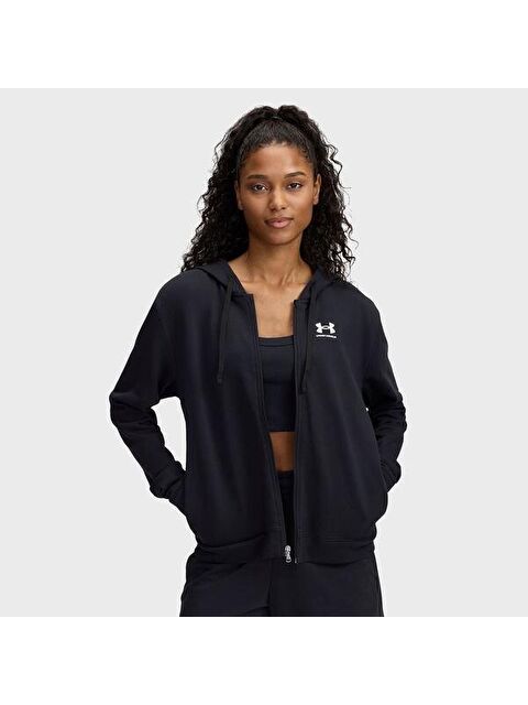 Under Armour Rival Terry Kadın Siyah Kapüşonlu Ceket