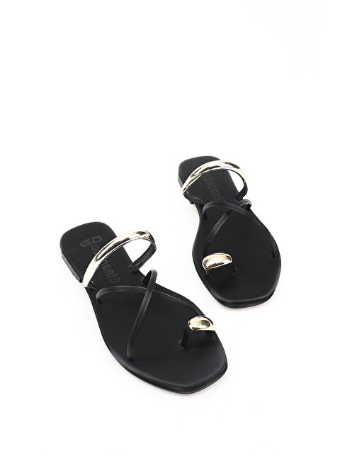 GÖNDERİ(R) Kadın SİYAH Parmak Arası Terlik