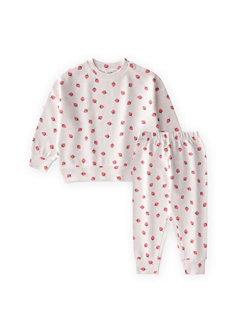 CİGİT Desenli Waffle Takım1-5 Yaş Ekru - S000493067-19965