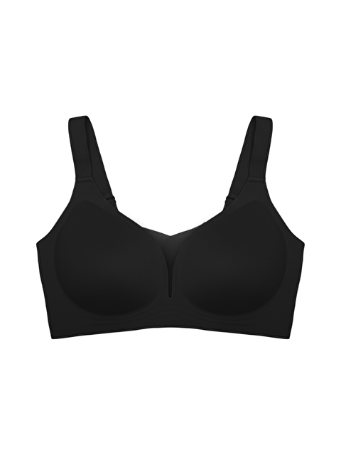 Cottonhill Seamless Bra - Shape | Siyah Lazer Kesim Dikişsiz Toparlayıcı Büyük Beden Tüllü Kadın Sütyen