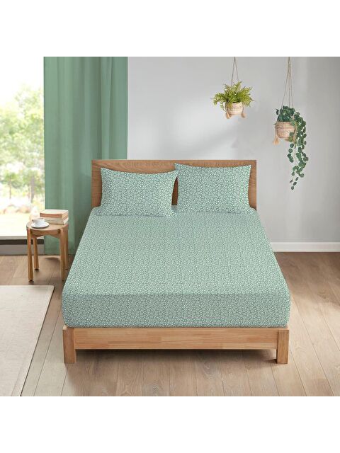 Evmila Çiçek Desen Baskılı Çift Kişilik 180x200 Çarşaf Takımı - S000124251-23173