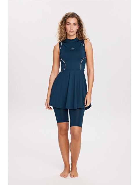 Haşema Spor Kesim Petrol Yeşili 4 Parça Yarı Kapalı Mayo Takımı 5014 - S000387272-20019