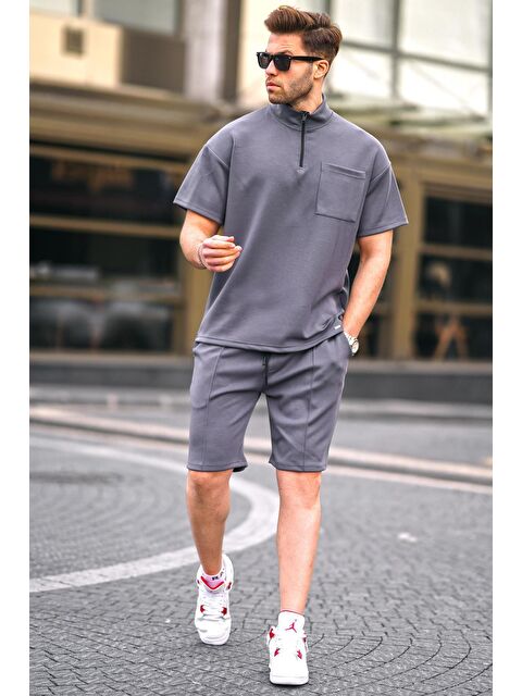 Madmext Füme Desenli Erkek Şort Takımı 5947 - S000156955-33408