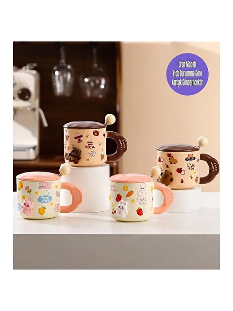 Bam Hediyelik Eşya Mıknatıslı Hayvan Temalı Seramik Kupa
