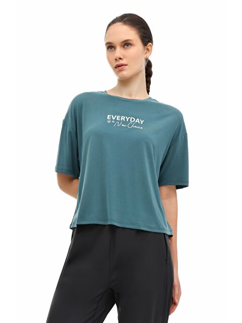 Lumberjack WL 11HIER 6FX Yeşil Kadın Kısa Kol T-Shirt - S000522963-18194