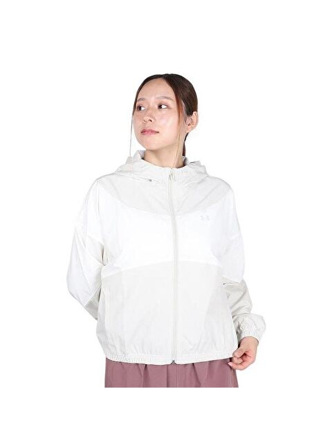 Under Armour Rival Woven Kadın Beyaz Kapüşonlu Ceket