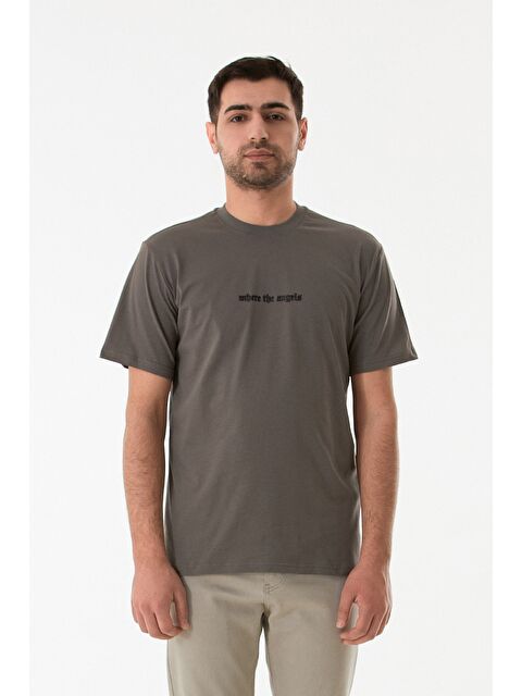 Fullamoda Kabartma Baskılı Bisiklet Yaka Tişört - S000380609-29666