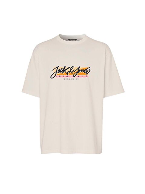 Jack & Jones Tampa 1 Erkek Ekru Tişört - S000167652-19965