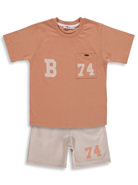 Civil Boys Erkek Çocuk B 74 Baskılı 2-5 Yaş Takım - Turuncu