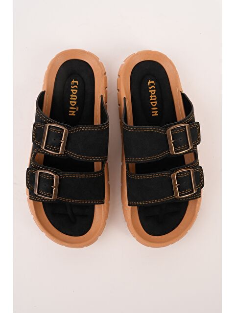 Muggo AUGUSTA Ayarlanabilir Çift Tokalı Günlük Erkek Terlik