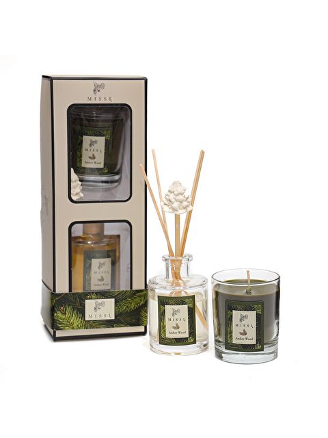 Missi Yılbaşı Amber Wood Hediye Seti (Oda kokusu&Vegan Mum) - S000458018-18194