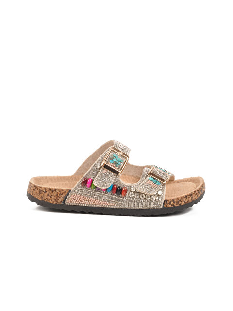 Guja Gümüş Taş İşlemeli Kız Çocuk Terlik 25Y106-6 F - S000388269-18105