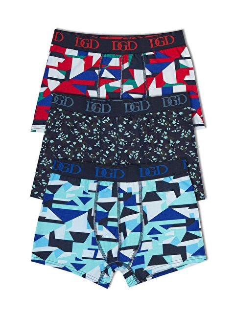 Hnx Pamuklu Desenli Erkek Şort 3'lü - S000126950-23173