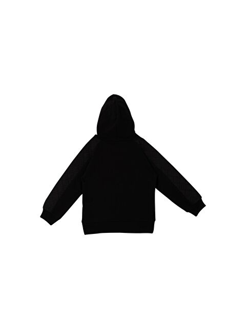 ZEYLAND Kız Çocuk Reglan Kollu Baskı Detaylı Kapitoneli Sweatshirt - Siyah - S000367066-19351