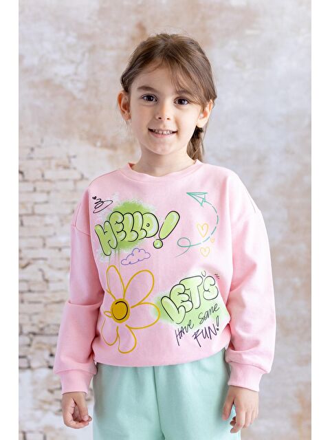 ZEYLAND Kız Çocuk Baskılı Sweatshirt - Pembe - S000367067-20024