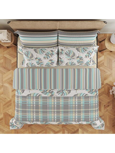 Evmila Baskılı,Desenli Çift Kişilik Nevresim Takımı (ÇARŞAFSIZ) 200x220 cm - S000244387-23173