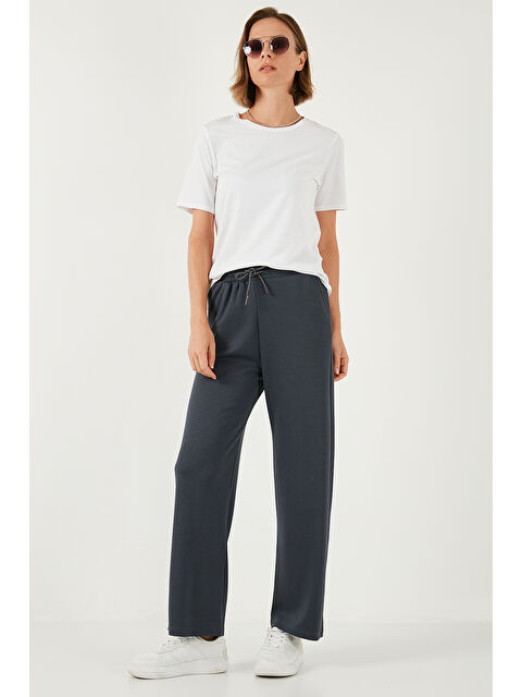 Lela Streç Bol Paça Regular Fit Kumaş Kadın Eşofman Altı 5865881 - S000260061-33408