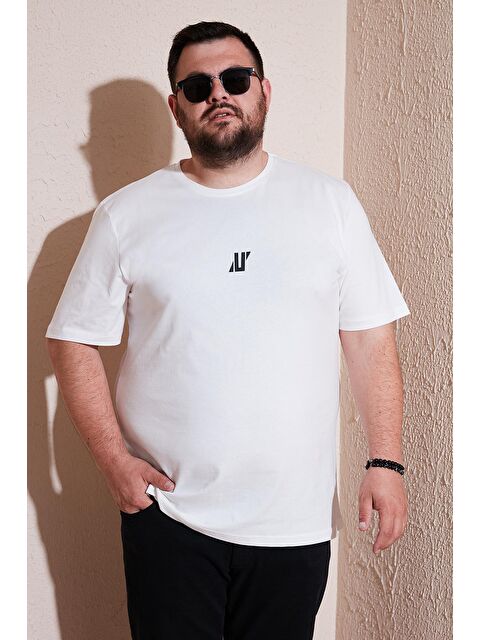 Buratti Pamuklu Regular Fit Bisiklet Yaka Büyük Beden Tişört 5902753B