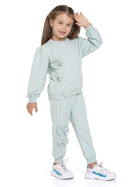 Zepkids Önü Fiyonklu Kız Çocuk Eşofman Takım - S000355494-1180
