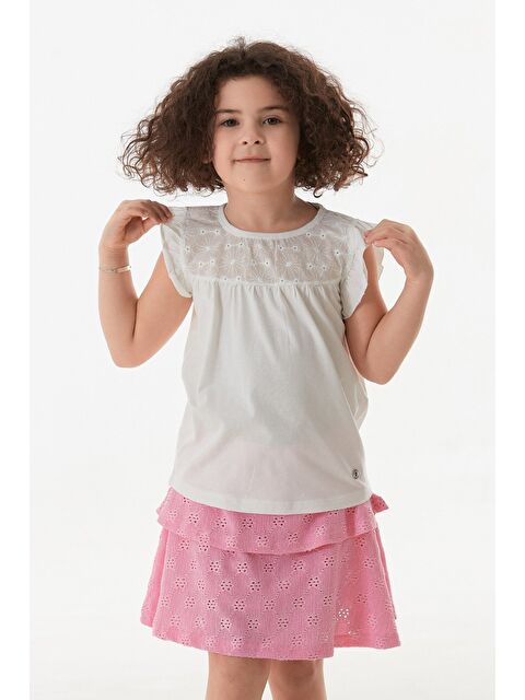 Fullamoda Dantel Detaylı Kız Çocuk Bluz - S000380699-19965