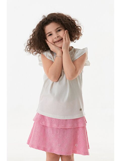 Fullamoda Dantel Detaylı Kız Çocuk Bluz - S000380699-19965