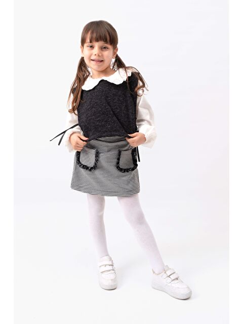 Pina Kids Kız Çocuk Gömlekli Süveterli Etek-Şortlu Takım TKM.1003 - S000336582-19351