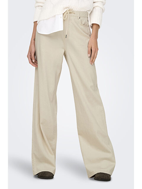Only Onlsilla % 100 Pamuk Relaxed Fit Normal Bel Geniş Paça Jeans  15328125 - S000355496-19965