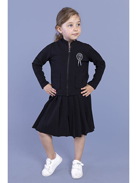 Toontoykids Kız Çocuk Arma Detaylı Etekli Takım - S000374934-19351