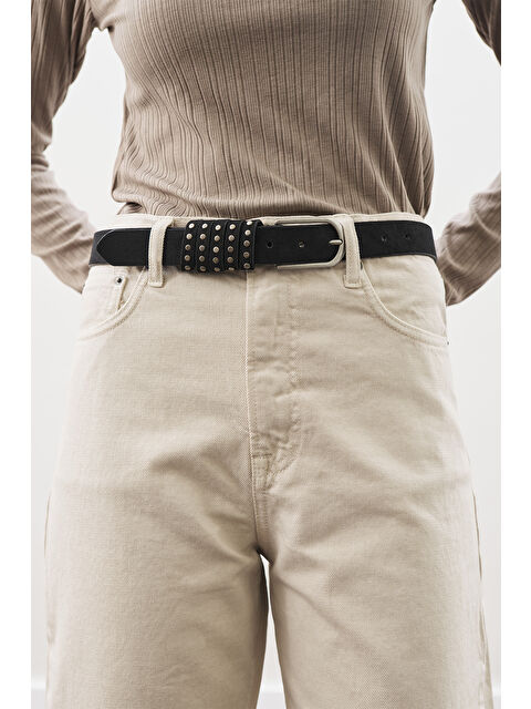 Manuka Zımba Detaylı Kemer Siyah - S000469461-19351