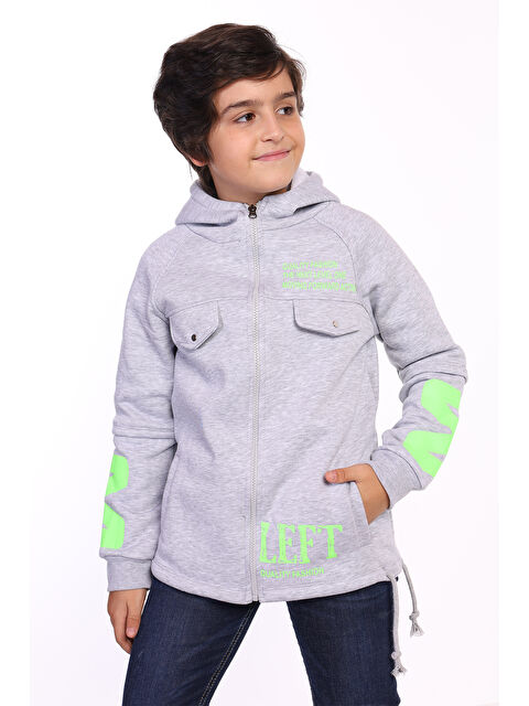 Toontoykids Erkek Çocuk Kapüşonlu Baskılı Hırka - S000374935-74