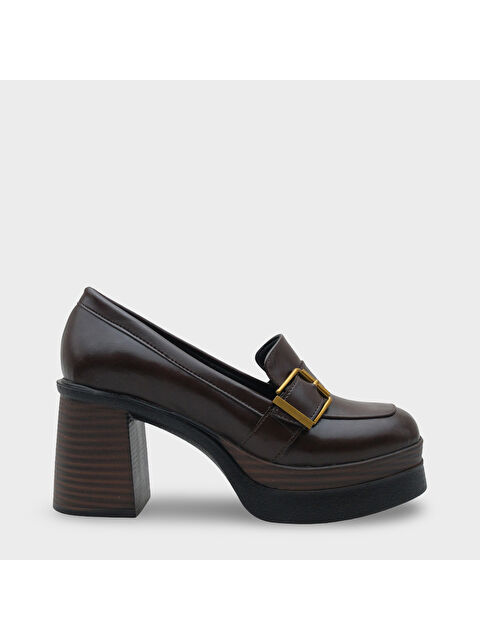Capone Outfitters Rowena Yüksek Tabanlı Topuklu Tokalı Loafer Kadın Ayakkabı - S000473844-19413