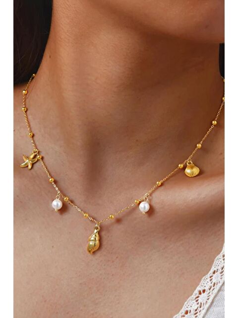 New Obsessions Deniz Charm Sallantılı Çelik Kolye - S000399184-20076