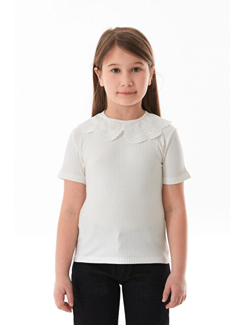 Fullamoda Bebe Yaka Fitilli Kız Çocuk Bluz - S000380703-19965