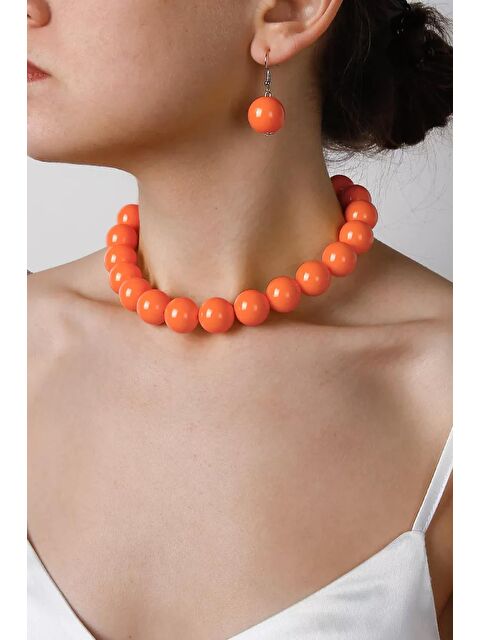 New Obsessions Büyük Boncuklu Kadın Kolye - 20mm Boncuklu - S000318486-20013