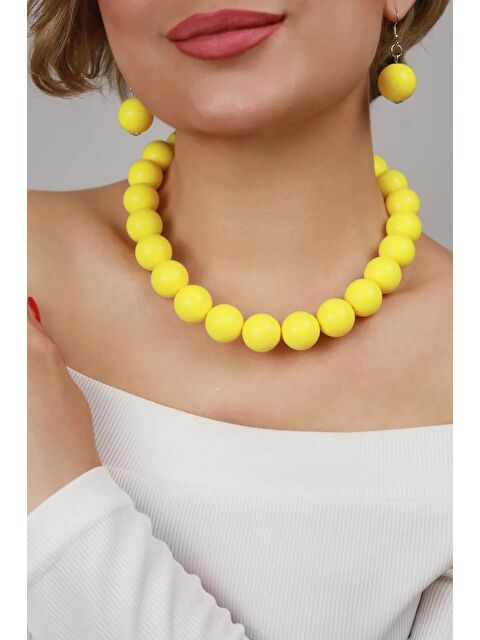 New Obsessions Büyük Boncuklu Kadın Kolye - 20mm Boncuklu - S000318486-20072