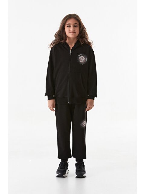Fullamoda Yazı Baskılı Jogger Kız Çocuk Eşofman Takımı - S000319696-19351