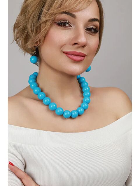 New Obsessions Büyük Boncuklu Kadın Kolye - 20mm Boncuklu - S000318486-20055