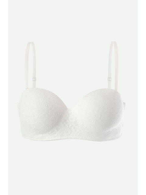 Koza İç Giyim Kadın Dolgusuz Lez Dantelli Desteksiz Straplez Sütyen - S000355506-19965