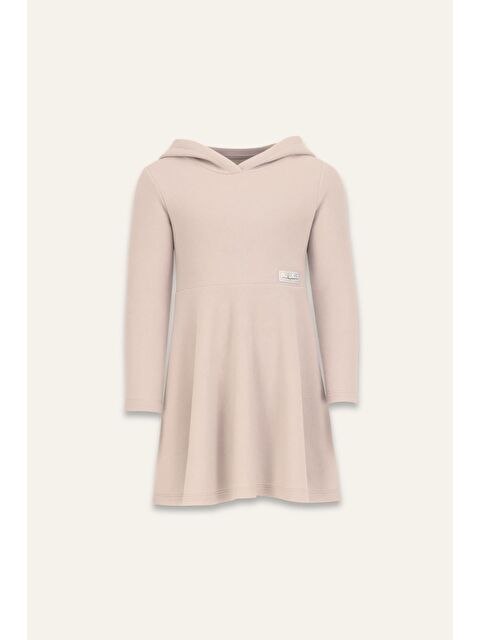 ZEYLAND Kız Çocuk Kapüşonlu Yumoş Elbise - Bej - S000532603-19928