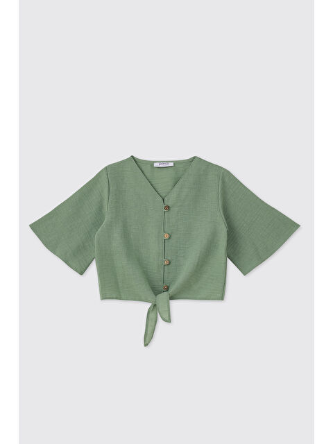 Panço Kız Çocuk Mint Gömlek