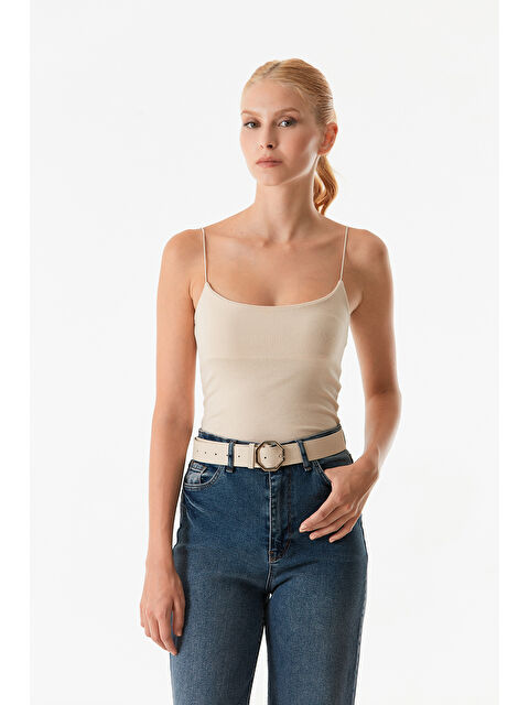 Fullamoda Sekizgen Tokalı Suni Deri Kemer - S000207039-26429