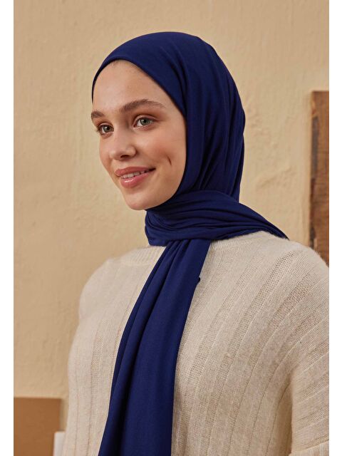 Fresh Scarfs Penye Şal Safir - S000420272-29672