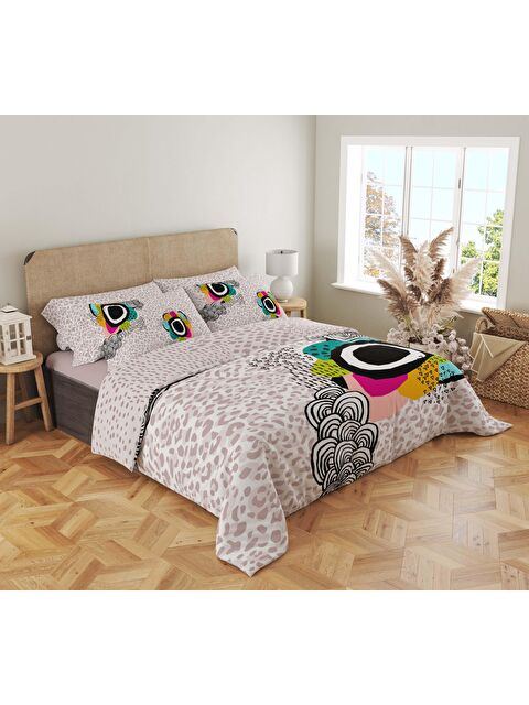Evmila Baskılı,Desenli Çift Kişilik Nevresim Takımı (ÇARŞAFSIZ) 200x220 cm - S000244390-23173