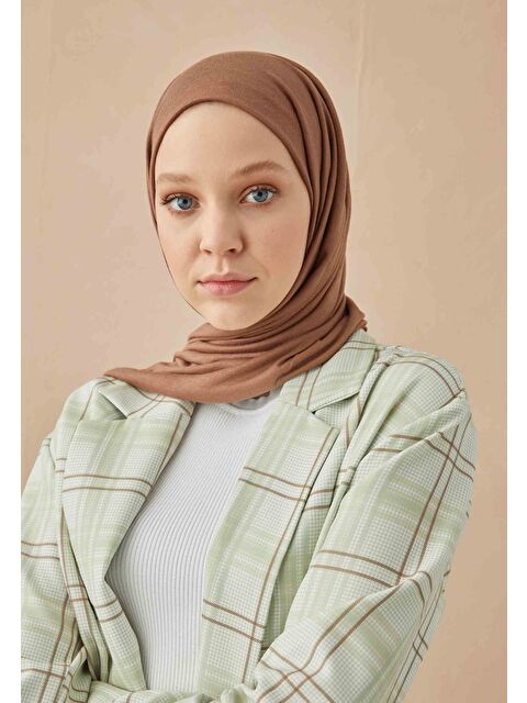Fresh Scarfs Penye Şal Fındık Kabuğu - S000420272-18645