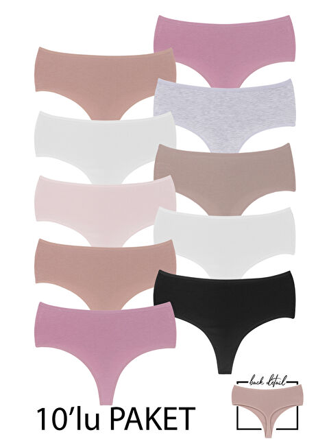 Dominant Yüksel Bel Tanga 10'lu Paket - S000445347-23173