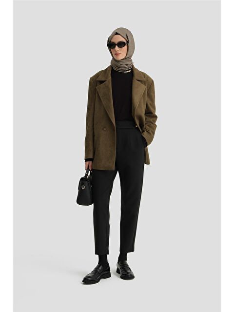 ARMİNE Asimetrik Kapamalı Pantolon 24K2707 Siyah - S000352487-19351